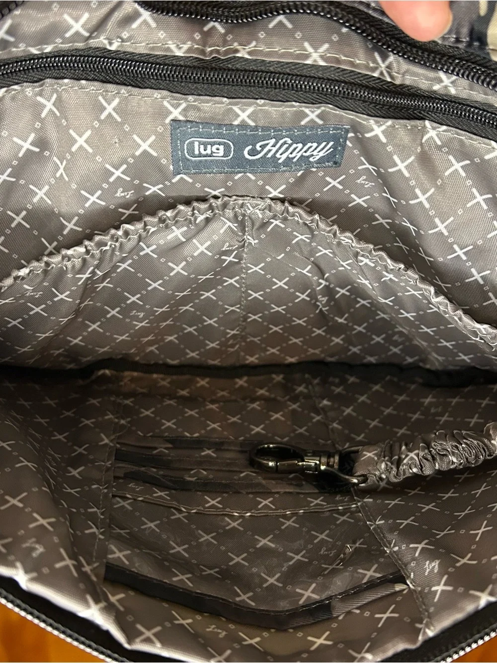 lug Quilted Gray Camo Crossbody Bag